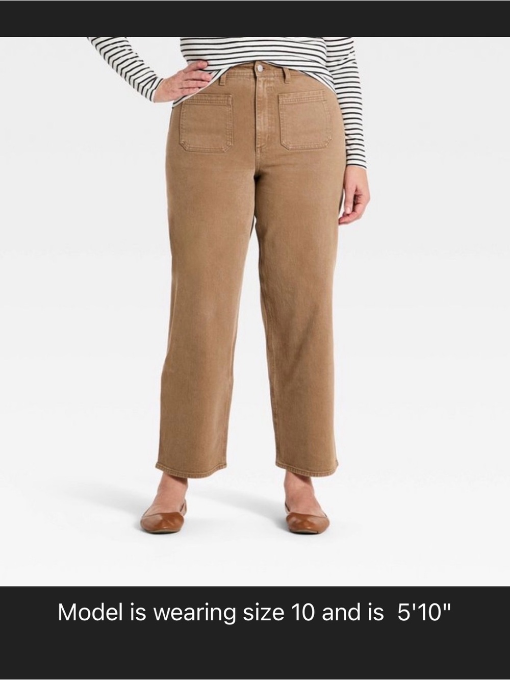 Universal Thread Rust-Colored Crop Twill Pants